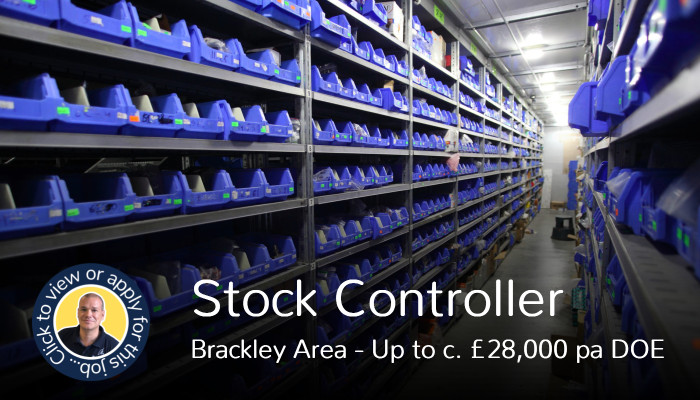Stock Controller Job Vacancy located in Brackley