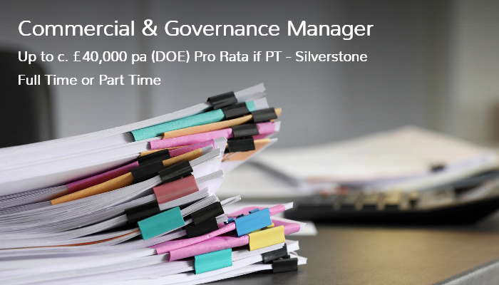 Commercial & Governance Manager job vacancy full or part time job vacancy Silverstone