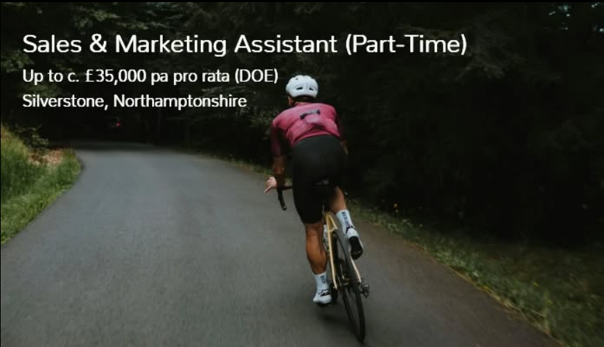 Sales & Marketing job role for a cycling orientated business in Silverstone