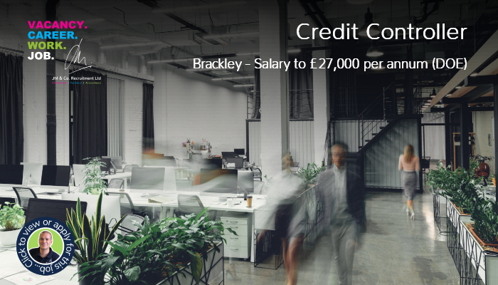 Credit Controller Job Vacancy located in Brackley